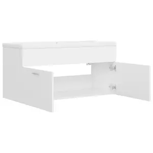 Yamna 1000mm Single Bathroom Vanity with Integrated Ceramic Basin White