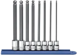 Gearwrench 8Pc Drive Metric Long Ball Hex Bit Socket Set