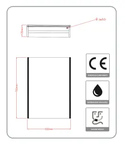 Keenware KBM-102 Regil LED 700x500mm Bathroom Mirror Cabinet