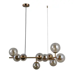 Luminosa Frontera Modern 10 Light Bar Pendant Ceiling Light, G9