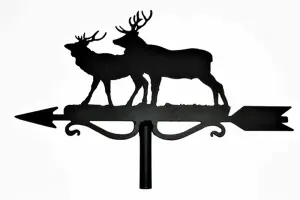 Mini Stag Weathervane - Steel - L38 x W38 x H54 cm - Black