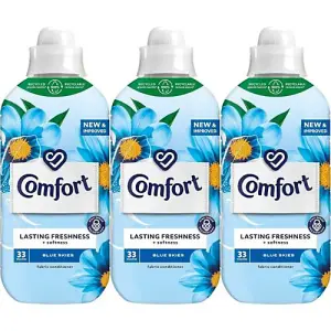 Comfort Fabric Conditioner Blue Skies 33 Washes 990ml x 3