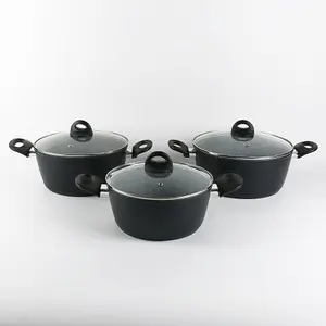 URBN-CHEF 9 Pcs Forged Aluminium Induction Cooking Saucepan Pots Frying Pans Cookware Set