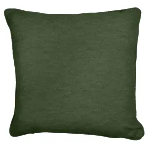 Sorbonne Luxury Plain Dyed 100% Cotton Bottle Green Filled Cushion