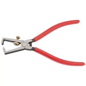 KNIPEX 11 01 160 Insulation Stripper with opening spring, universal plastic coated black atramentized, 160mm 12298