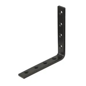 Abru Brown Powder-coated Steel Heavy duty Angle bracket (H)120mm (W)20mm (L)120mm