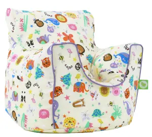 Cotton Party Animals Bean Bag Arm Chair Toddler Size