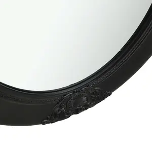 Berkfield Wall Mirror Baroque Style 50x60 cm Black