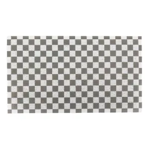 Grey Check Doormat (70 x 40cm)