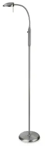 Luminosa Milan LED 1 Light Floor Lamp Brushed Steel