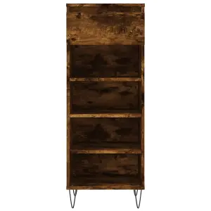 Shoe Cabinet Smoked Oak 40x36x105 cm Engineered Wood