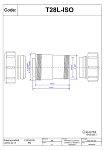 McAlpine T28L-ISO 1.5" x 40mm Multifit Straight Connector - Multifit x European Pipe Size