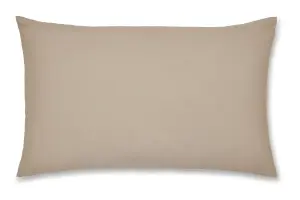 Catherine Lansfield Pillowcases Easy Iron Percale Standard 50x75cm Pack of 2 Pillow cases with envelope closure Natural