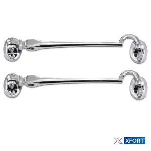 XFORT 100mm Polished Chrome Cabin Hook