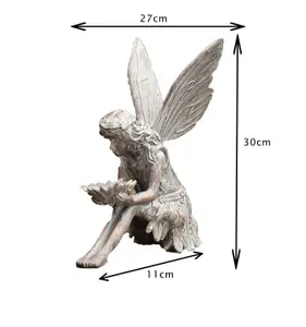 Bronze Effect Sitting Fairy Ornament