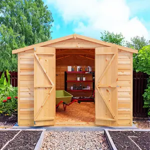 Garden Value 8 Ft. W x 10 Ft. D Overlap Apex Shed No