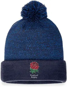 England Rugby Defender Cuffed Beanie With Pom Size: One Size Only