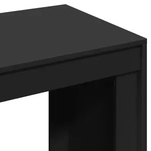 Berkfield Office Desk Black 123.5x73.5x75 cm Engineered Wood