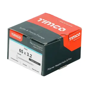 Timco - Polymer Headed Nails - A4 Stainless Steel - Cream (Size 65mm - 100 Pieces)