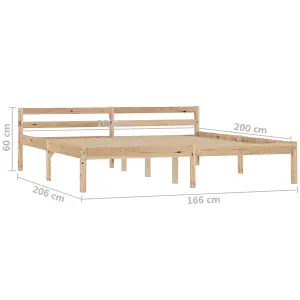 Berkfield Bed Frame Solid Pine Wood 160x200 cm