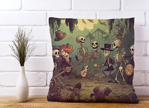 Cartoonish Skeletons Having A Party Cushions 60cm x 60cm