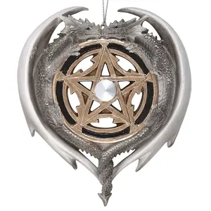 Anne Stokes Dragon Magic Hanging Ornament Silver/Bronze (One Size)