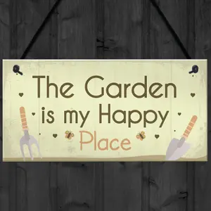 Red Ocean Novelty Garden Sign Hanging Wall Plaque Gift For Gardeners Mum Nan Home Decor Garden Shed Plaque