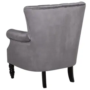 Wingback Chair SVEDALA Velvet Grey