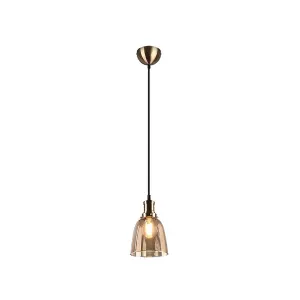 Luminosa Vita Modern Dome Pendant Ceiling Light Old brass - UK Stock