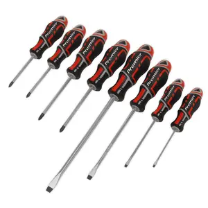 Sealey Screwdriver Set With Hanging Holes 8 Pieces Kit GripMAX Red AK4322