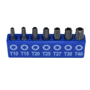 Male Torx And Tamper Torx Bit Set T5 - T50 with 1/4" Bit Adapter 16pcs Bergen