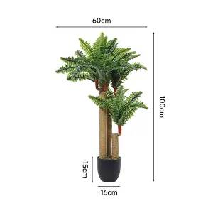 Artificial Persian Grass Decorative Plant in Plastic Pot, 100 cm H