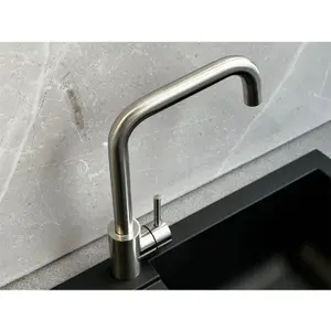 Reginox Salina BN Single Lever Square Neck Brushed Nickel Kitchen Mixer Tap