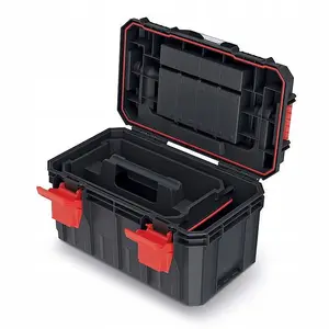 Hand tool box Modular Organis Stackable Lockable Heavy Duty Metal Hinges 3 Sizes Small with organiser