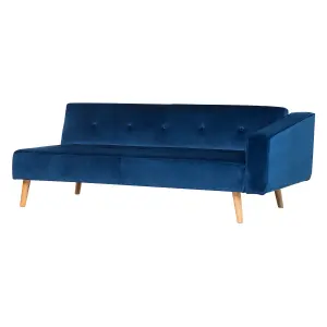 Corner Sofa VADSO Navy Blue Velvet Right Hand