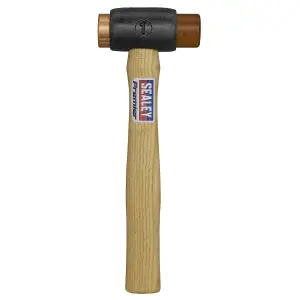 Sealey Copper/Rawhide Faced Hammer 1.5lb Hickory Shaft CRF15