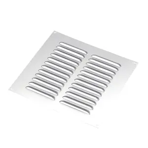 Manrose Chrome effect Square Fixed louvre vent V1850S, (H)229mm (W)229mm