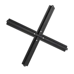 Black Metal Free Standing Garden Parasol Cross Base Patio Umbrella Base 700 x 700 mm