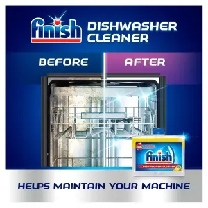 8 x Finish Dishwasher Cleaner Lemon Sparkle 250ml Deep Cleans Grease & Limescale