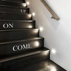 Stair Stickers Come On Up in Colour White