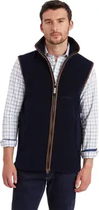 Men's Schoffel Oakham Fleece Gilet - Navy - UK: 52