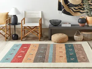 Wool Gabbeh Area Rug 160 x 230 cm Multicolour SARILAR