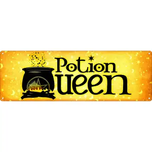 Grindstore Potion Queen Slim Tin Sign Yellow (One Size)