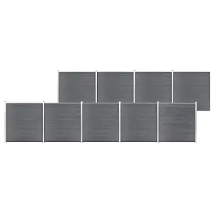 Berkfield Garden Fence WPC 1564x186 cm Grey