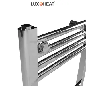 Towel Radiator Rail 800 x 600 for Central Heating with Chrome Finish