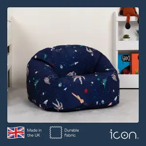 Veeva Kids Lost In Space Bean Bag Chair Navy Blue Childrens Bean Bags