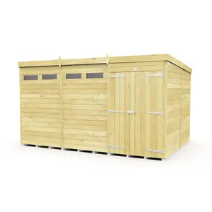 DIY Sheds 12x8 Pent Security Shed - Double Door