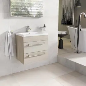 Whitfield 515mm Single Bathroom Vanity with Integrated Ceramic Basin Beige