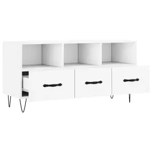 Berkfield TV Cabinet White 102x36x50 cm Engineered Wood