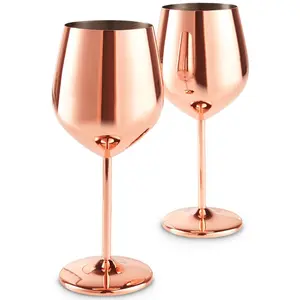 Dewald Stainless Steel Wine Glass Set (Set of 2)